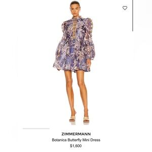 Zimmermann Botanical Butterfly Mini Dress
